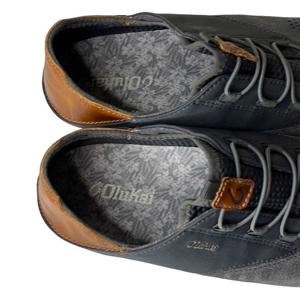 OLUKAI men's Alapa‎ Li grey casual shoes sz 9 preppy walking comfort office - Picture 5 of 7